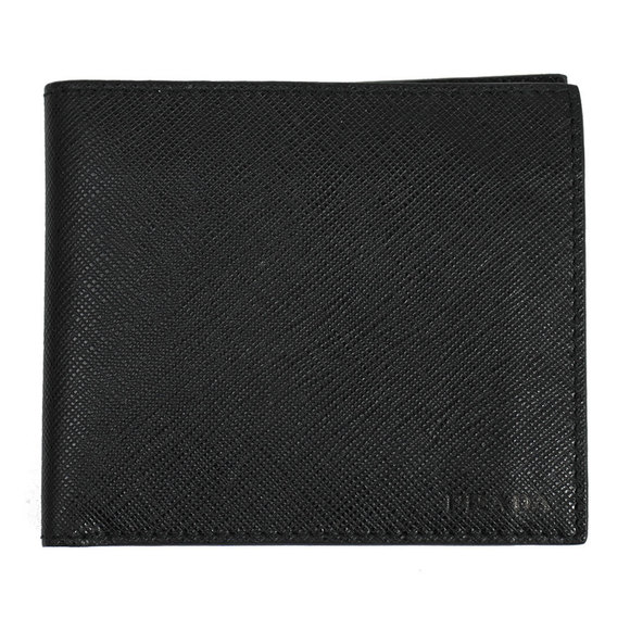 Prada Card Leather Black Bifold Wallet FXF - Picture 1 of 4